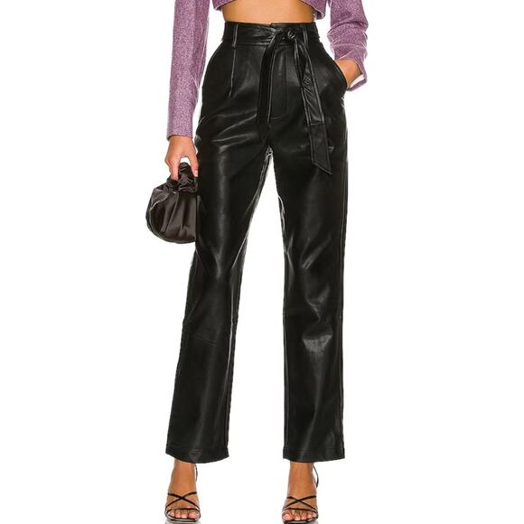 More to come Alani Pant in Black faux leather Small - Picture 1 of 9